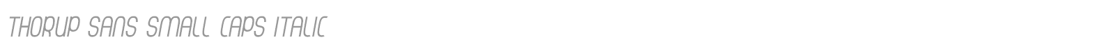 Thorup Sans Small Caps Italic font preview